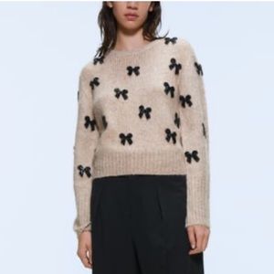 Zara sweater with sequin bows